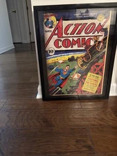 Action Comics Framed Cardboard Display Superman