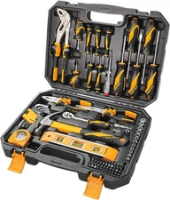 89-Piece Household Tool Kit Hammer Screwdrivers Socket Wrench with Drill Bits