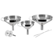 GRÄWE Trichter-Set, 3-teilig, Edelstahl, Trichter mit einsetzbarem Sieb