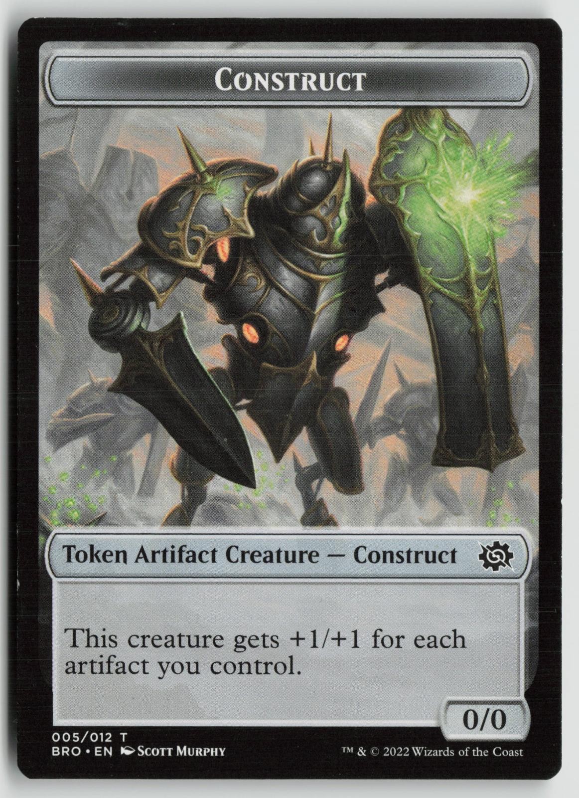 Thopter // Construct (005) Double-Sided Token LP 10 // 5 The Brothers' War MTG