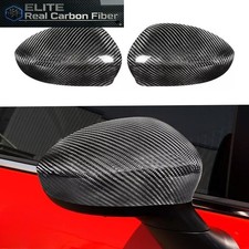 Cubierta de espejo retrovisor lateral de fibra de carbono real para accesorios Fiat 500 Abarth 2010-23