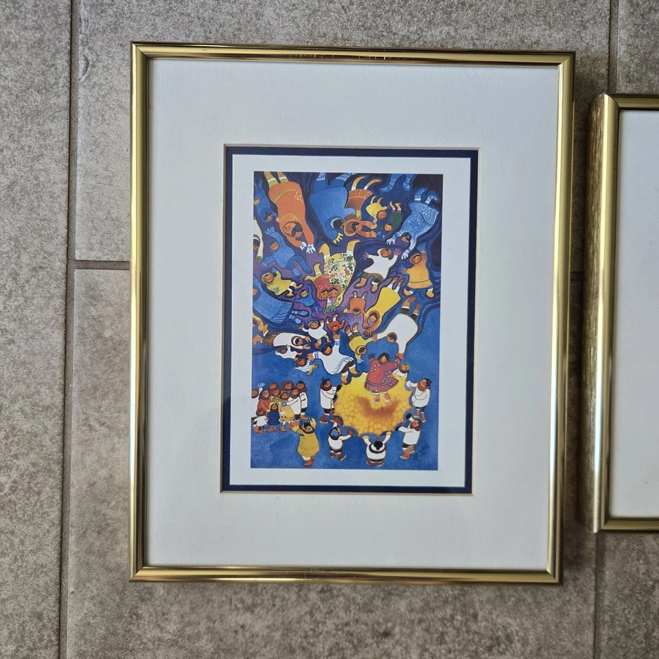 Lote (2) Impresiones enmarcadas enmarañadas de Rie Muñoz ARK IN ALASKA y Creación del Hombre Arte Popular Foto 2 de 4