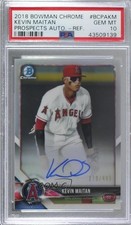 2018 Bowman Chrome Prospect Refractor /499 Kevin Maitan PSA 10 GEM MT Auto 8d2