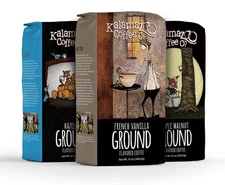 Flavored Ground Coffee Variety Pack - Hazelnut, French Vanilla, & Maple Walnu...