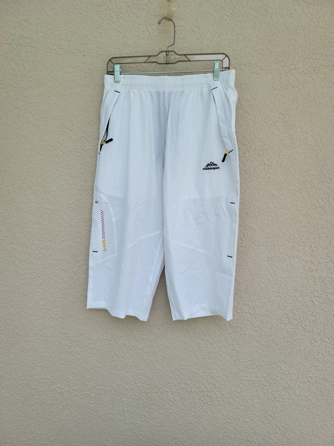 NWT TacVasen Men's White Quick Dry Outdoor Cargo Hiking Shorts Sz 34