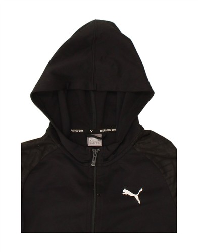 PUMA Girls Graphic Zip Hoodie Sweater 7-8 Years Black Polyester CH31 - Picture 4 of 4