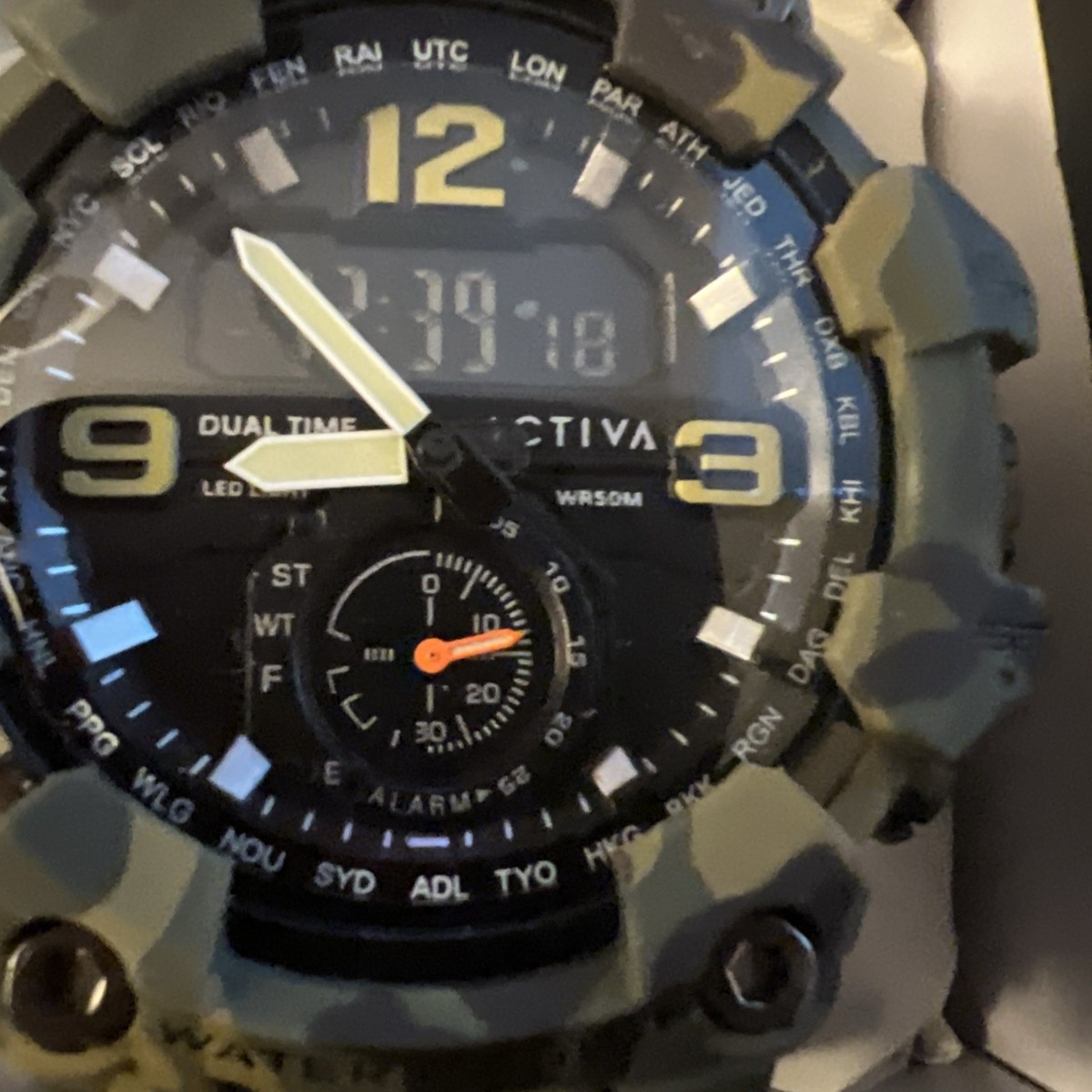 Activa X Invicta BlackOps Digital Mens Watch 56mm Camouflage Green