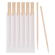 Prestee 50 Pairs Disposable Wooden Chopsticks - Individually Wrapped for UN 