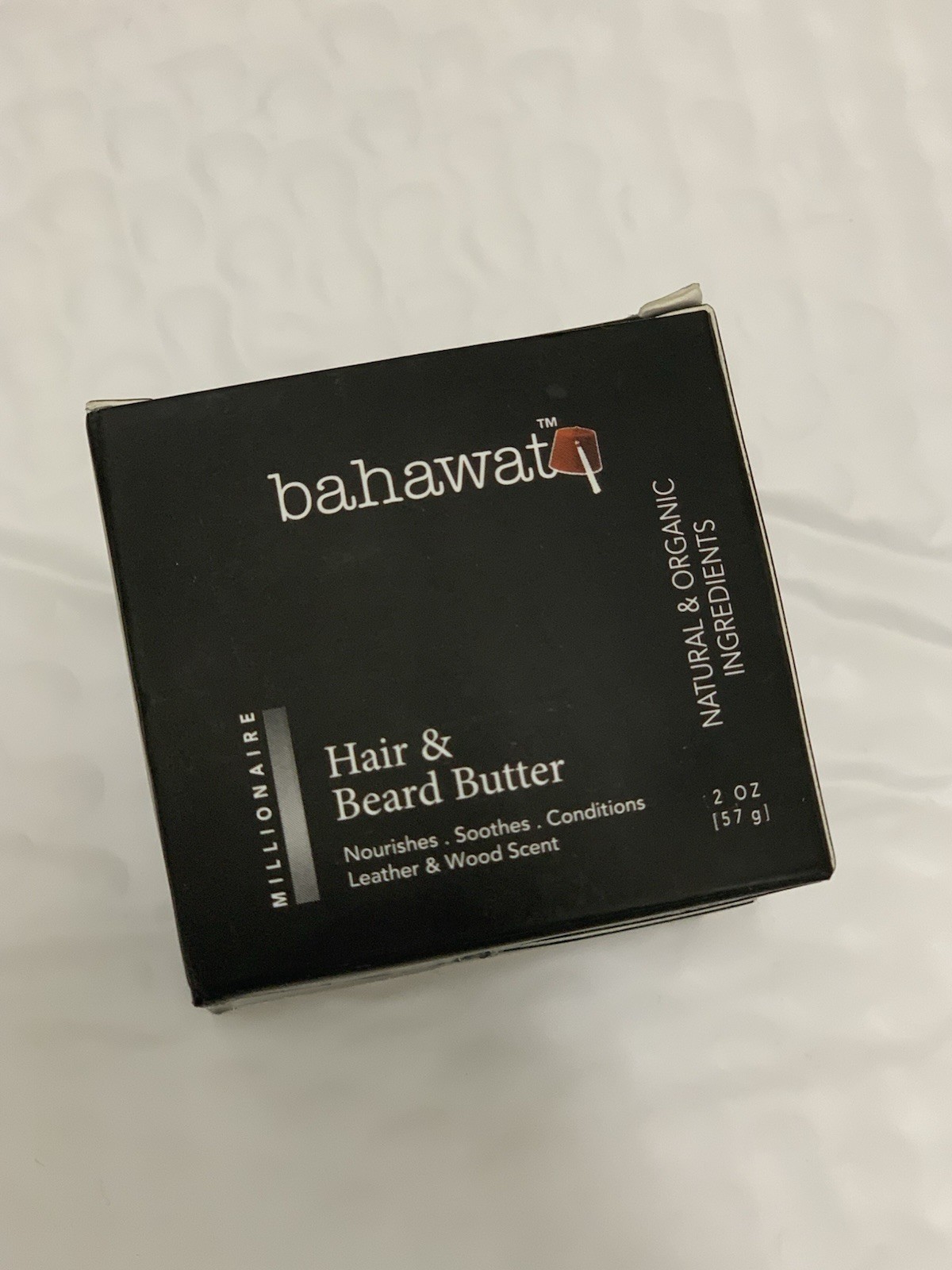 BAHAWAT Hair & Beard Butter Barbershop Strengthen Soften Leather & Wood 2oz