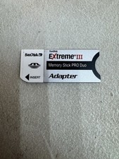 SanDisk extreme iii Genuine Camera Memory Stick Duo Adaptor / Adapter