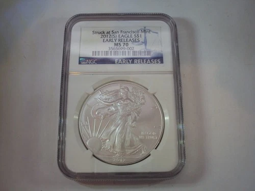 2012 s silver eagle NGC MS 70 early releases