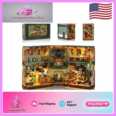 Enchanting Magic Potion Book Nook Building Set   990 PCS with Light & Charm