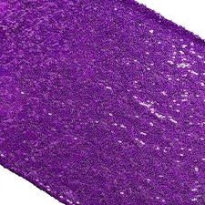  12x72-Inch Rectangle-Purple-Sequin Table Runner- for Wedding/Party/Decor 