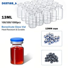 100/500/1000PCS 3ML Glass Vials Headspace Lab Vials Sample vials with 13mm Caps
