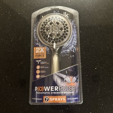 Waterpik PowerPulse Therapeutic Strength Massage Shower Head 7 Sprays - Nickel