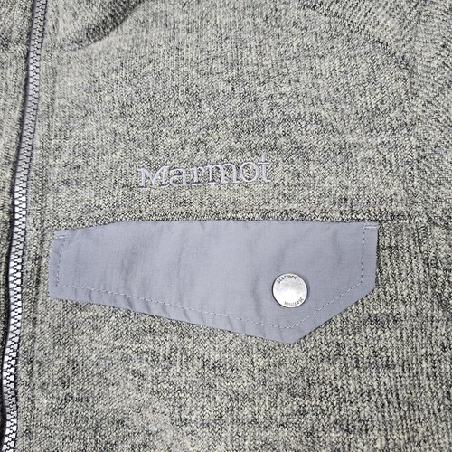 Marmot Jacket Mens L Gray Poacher Pile Wool Blend Fleece Lined Hiking Outdoors - Picture 6 of 22