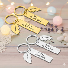 2 PCS Love Romantic Double Keyring Gift For Valentines Day Boyfriend Girlfriend