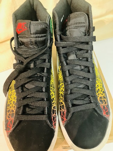 Nike Blazer Hi Premium Black Multicolor Geometric High Top Sneakers 312457-012