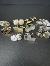 Vintage Lot Of Men's Cufflinks, Tie Tack's (11) Sets Including Swank