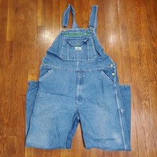 Liberty Overalls Mens 40x30 Blue Denim Bib Workwear Carpenter Utility Cotton
