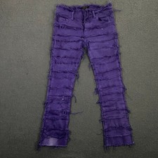 Valabasas Stacked Jeans Mens 30x28 READ Purple Bootcut Grunge Streetwear