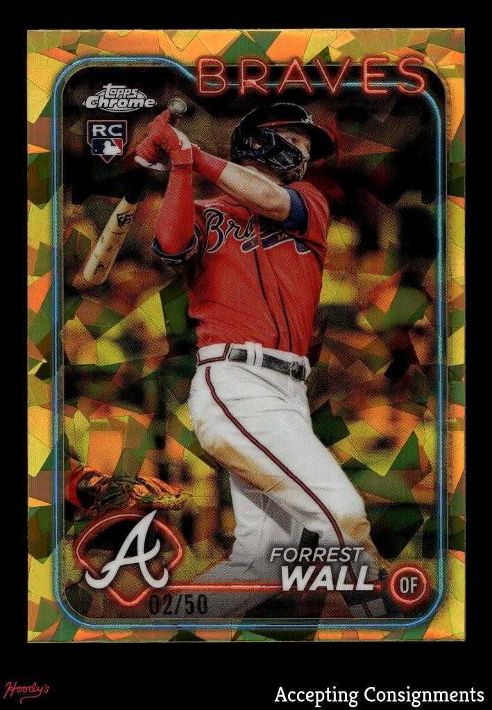 2024 Topps Chrome Sapphire Gold Refractors Forrest Wall RC ROOKIE 02/50 Braves