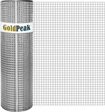 Goldpeak 19 Gauge Hardware Cloth 1/2 Inch 48 X 50 Ft, Hot-Dip Galvanized after W