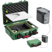 Starlink Mini Case, Waterproof Hard Shell with DC Port, Green