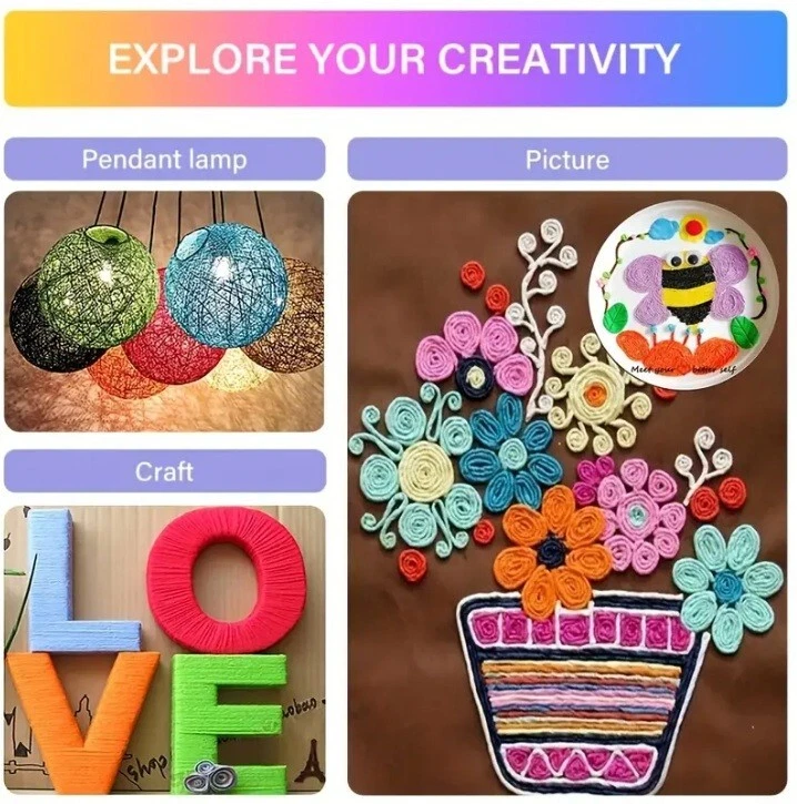 3 Ply 5m-20m Coloured Jute Twine Gift Garden Burlap Craft string cord UK Made - Image 2 of 4