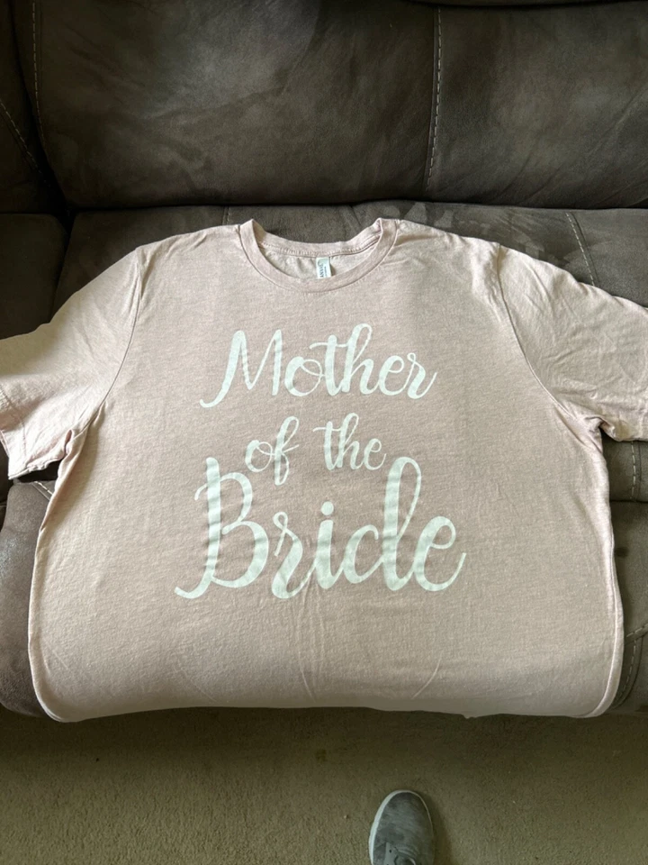 Mother Of The Bride Tee Shirt XL light Rose Color - Image 4 of 4