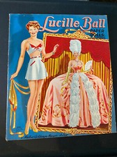 Lucille Ball paper dolls 1944, Saalfield Publishing UNCUT, MAGAZINE ad INCLUDED