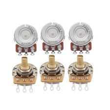 FLEOR 6PCS A/B 250/500K Guitar Bass Potentiometers Short Split Shaft Pots