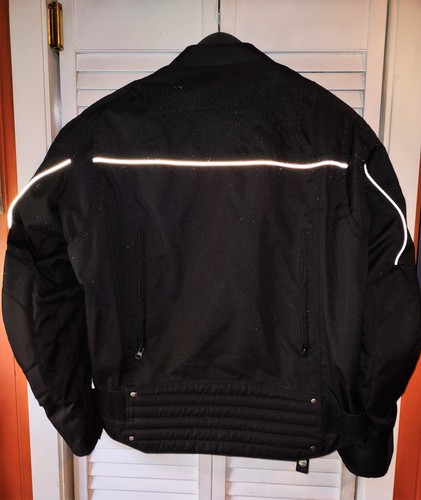 Street and Steel Armored Black Motorcycle Jacket Men’s Size Large Lined EUC LN - Bild 9 von 16