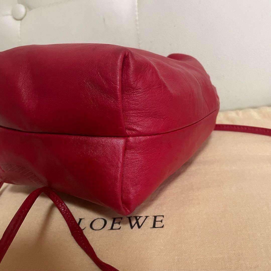 LOEWE Nappa Leather Shoulder Bag Old Logo Rare vintage