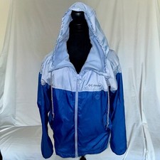 Columbia Sportswear Company Full Zip Blue/Light Blue Windbreaker Lining Medium