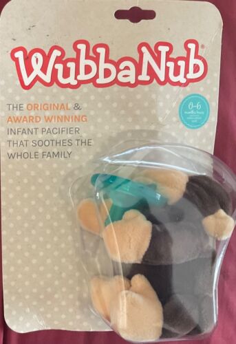 Ciuccio neonato WubbaNub scimmia marrone 0-6 M nuovo in confezione - Foto 1 di 2
