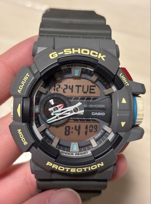 CASIO G-SHOCK GA-400PC Vintage Gray Digital Watch Shock Resistant 20 Bar