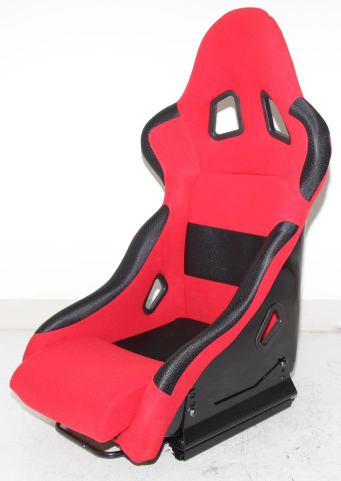 OPENBOX 2PCS Universal Racing Seats Fabric RED/BLACK Civic For Nissan Honda BMW Foto 4 de 4