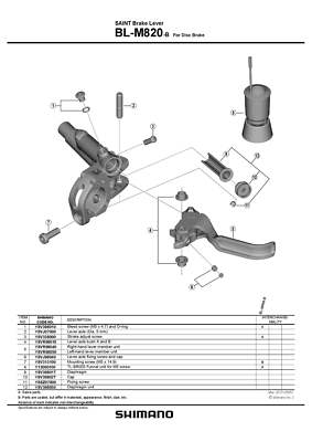 SHIMANO Saint BL-M820-B/ BR-M820 Hydraulic Disc Brake Sets 4