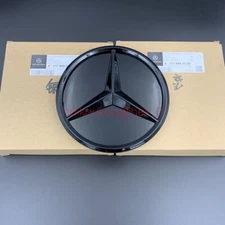 Glossy Black Front Grille Star Emblem Logo For Mercedes Benz C-Class 2019-2020