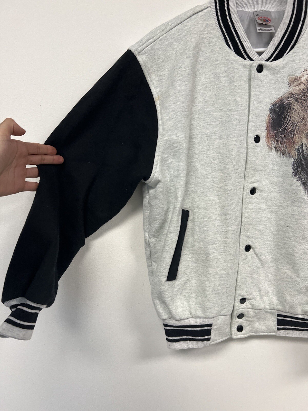 Vintage Schnauzer Dog Varsity Jacket Size Medium Adul… Gem