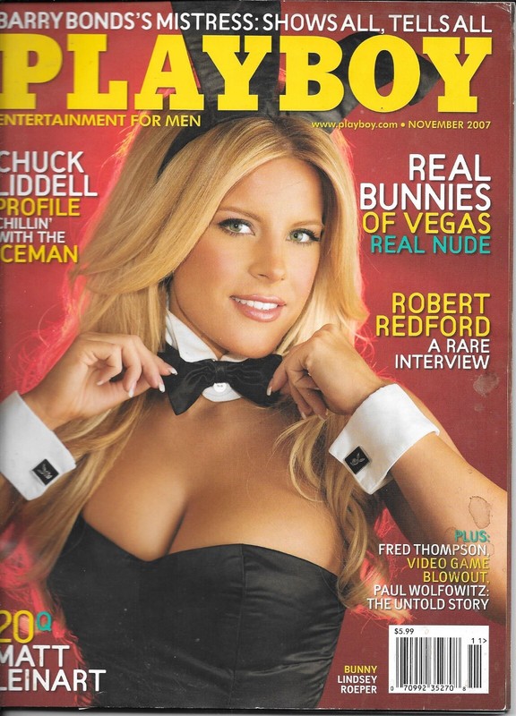 Playboy Magazine November 2007 Lindsay Wagner BUNNY Girlie COMPLETE Centerfold
