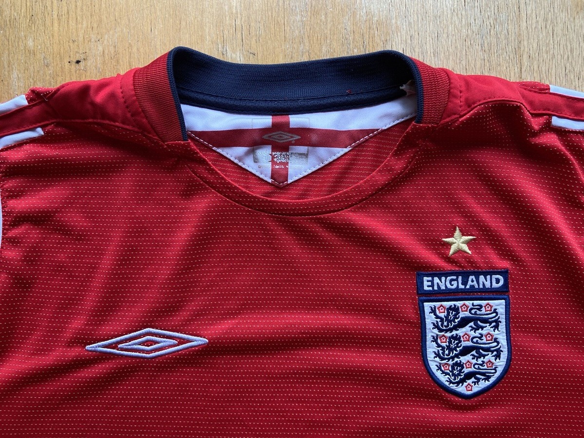 ENGLAND 2003 2005 AWAY FOOTBALL SHIRT SOCCER JERSEY LONG SLEEVE sz