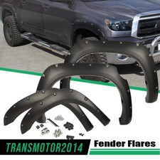 4pc Pocket Rivet Bolt On Fender Flares Wheel Cover Fit For 07-2013 Toyota Tundra