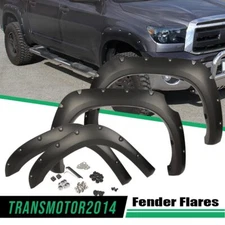 4Pc Pocket Rivet Bolt on Fender Flares Wheel Cover Fit For 07-2013 Toyota Tundra