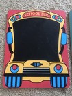 Lot (2) Kids Chalkboard Hanging Signs - School Bus - Alphabet - 9.5”x7.5” — photo 2