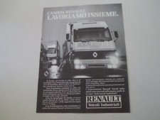 advertising Pubblicità 1985 CAMION RENAULT R 370 TURBOLEADER