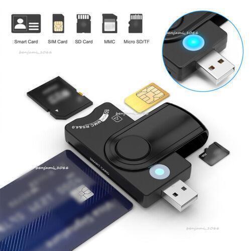 USB Smart Card Reader DNIE ATM ID Bank Card SIM Card Cloner Connector Adapter 1x - Picture 7 of 12