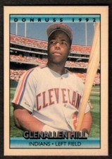 1992 Donruss Cracker Jack Mini Glenallen Hill Cleveland Indians #23 Series 2 