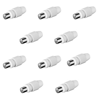 10x Antennenstecker KOAX quick Stecker IEC gerade TV SAT männlich Antennen Kabel